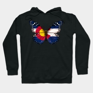 Colorado Flag Butterfly - Gift for Coloradan From Colorado CO Hoodie